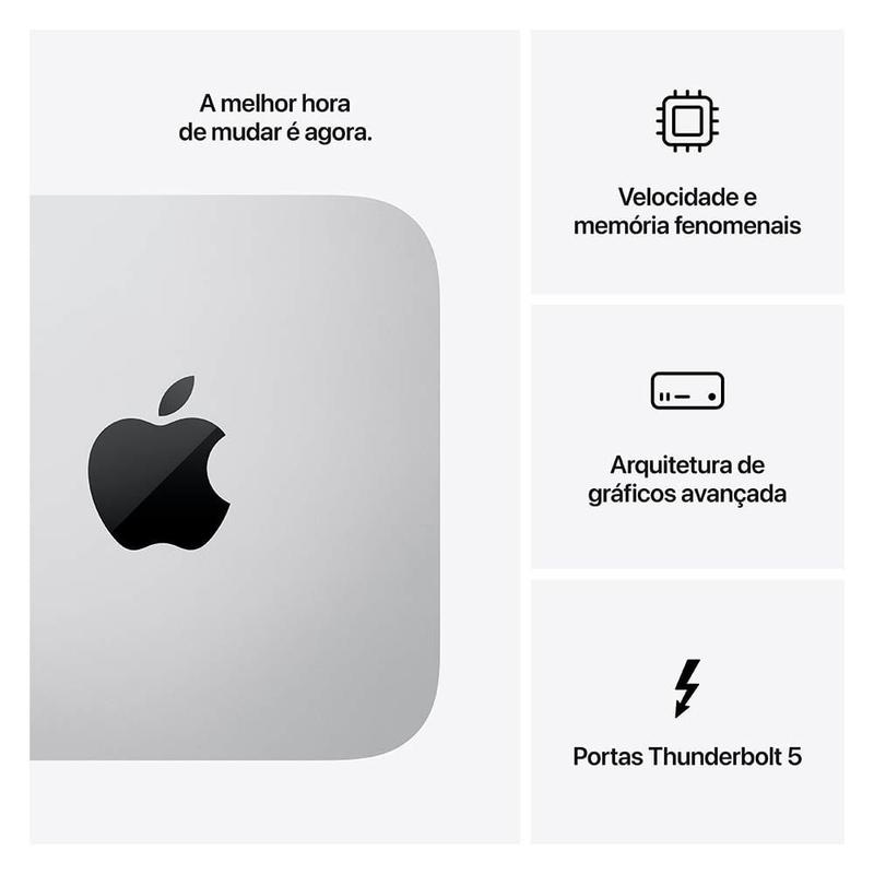 Mac Studio Apple M4 Max (36GB RAM 512GB SSD) - Prateado - Mini PC